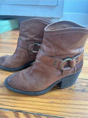 Women's Lucky Brand Brown Leather Ankle Boots